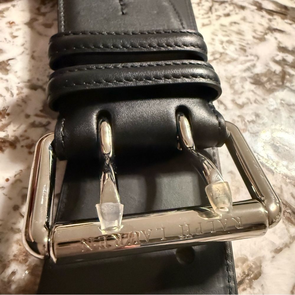 Ralph Lauren Black Leather Belt – Men’s | Made In Italy | XL | New With Tag - Picture 17 of 17